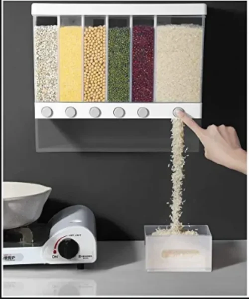 6 Grid Kitchen Dry Food Dispenser - Image 3