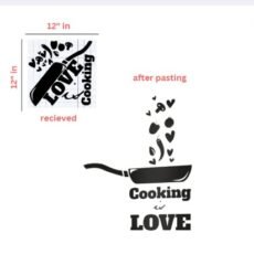 Cooking Is Love Wall Stickers For Kitchen