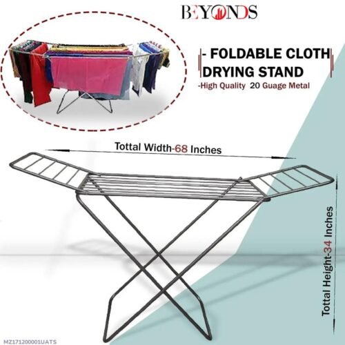 Foldable clothe drying stand