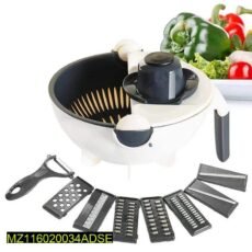 Vegetable cutter with drain basket